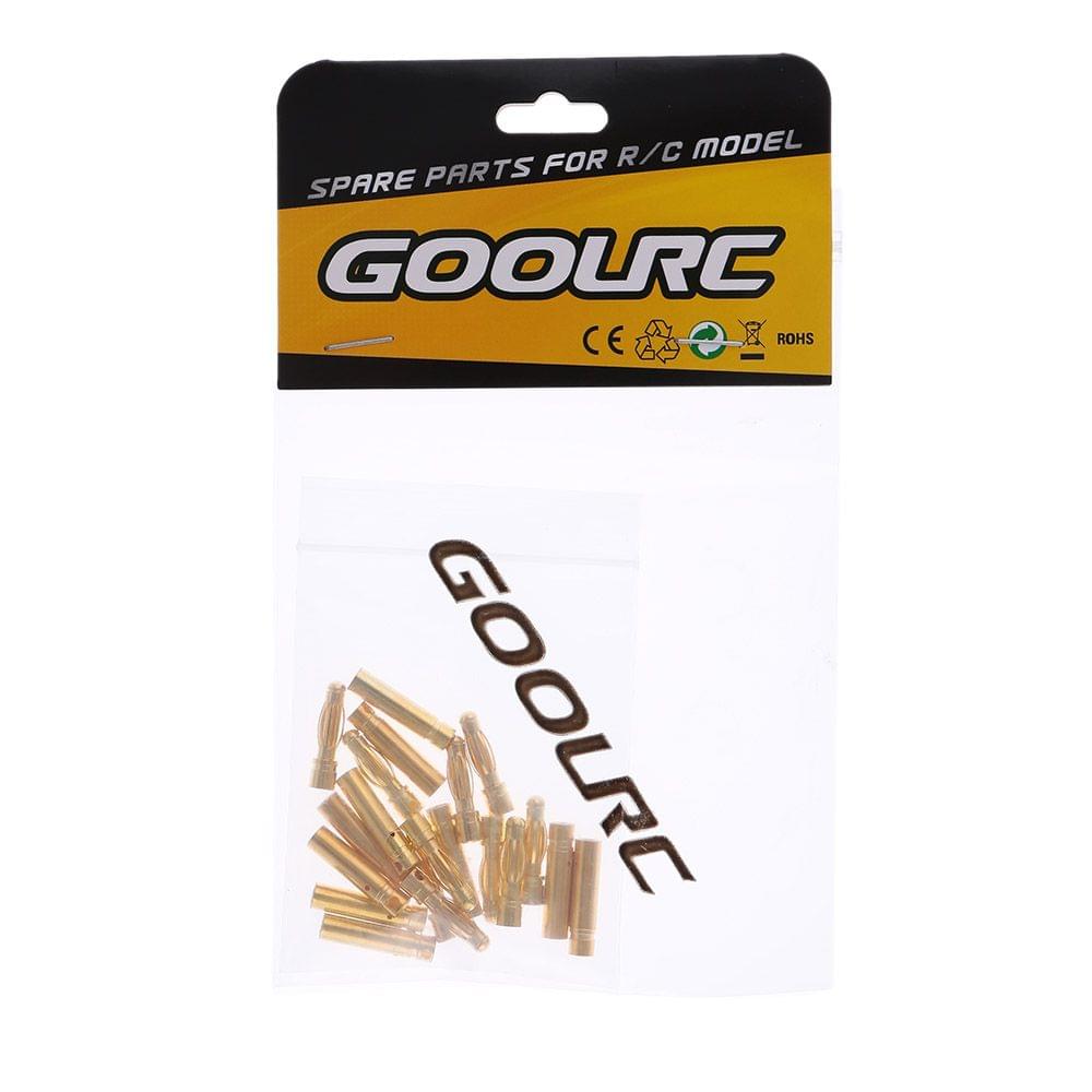 GoolRC 10 Pairs 4.0mm Copper Bullet Banana Plug Connectors