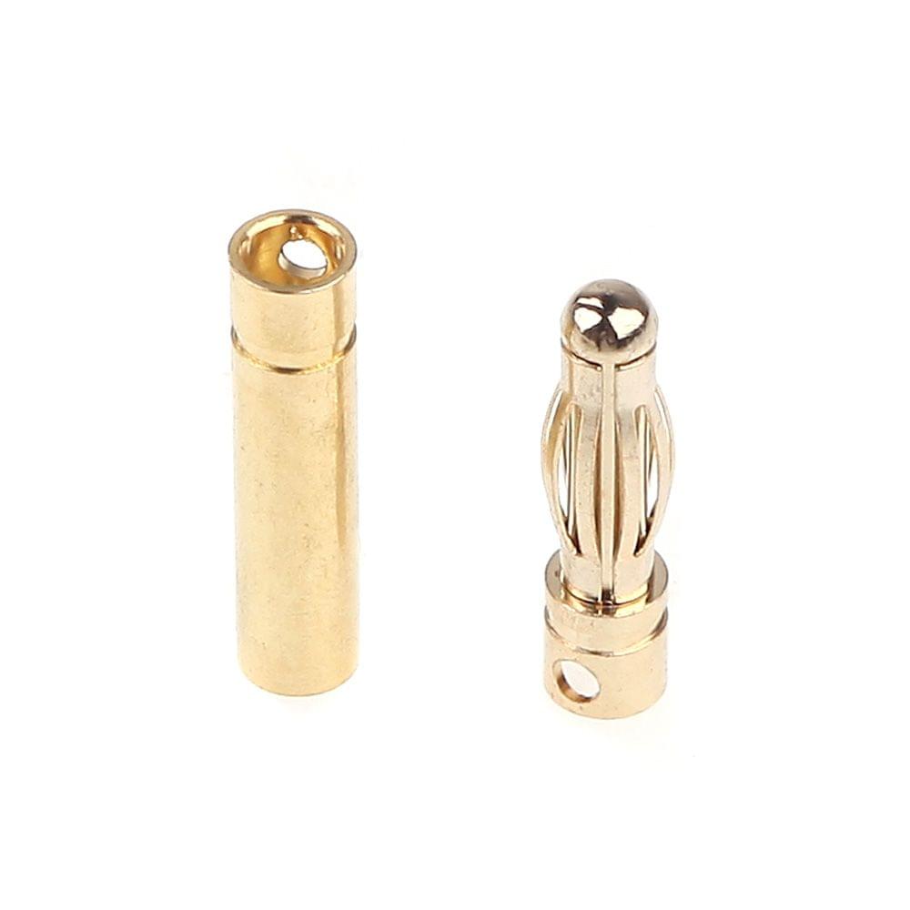GoolRC 10 Pairs 4.0mm Copper Bullet Banana Plug Connectors