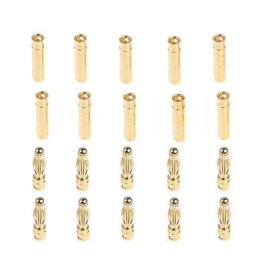 GoolRC 10 Pairs 4.0mm Copper Bullet Banana Plug Connectors