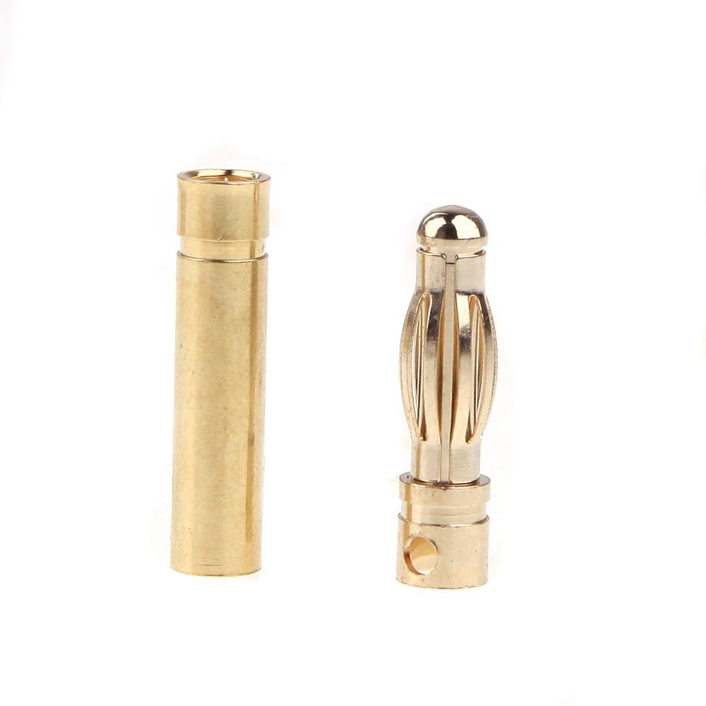 GoolRC 10 Pairs 4.0mm Copper Bullet Banana Plug Connectors