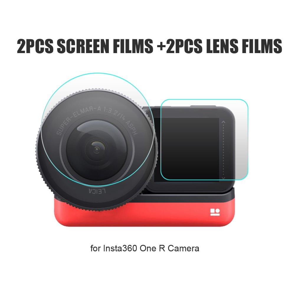 Uniqkart for Insta360 One R Camera Camera 2 Screen Films 2 Lens Films
