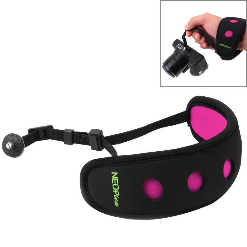 NEOpine Neoprene HS-5 Quick DSLR Camera Wrist Strap with 1/4 inch Screw (Magenta)