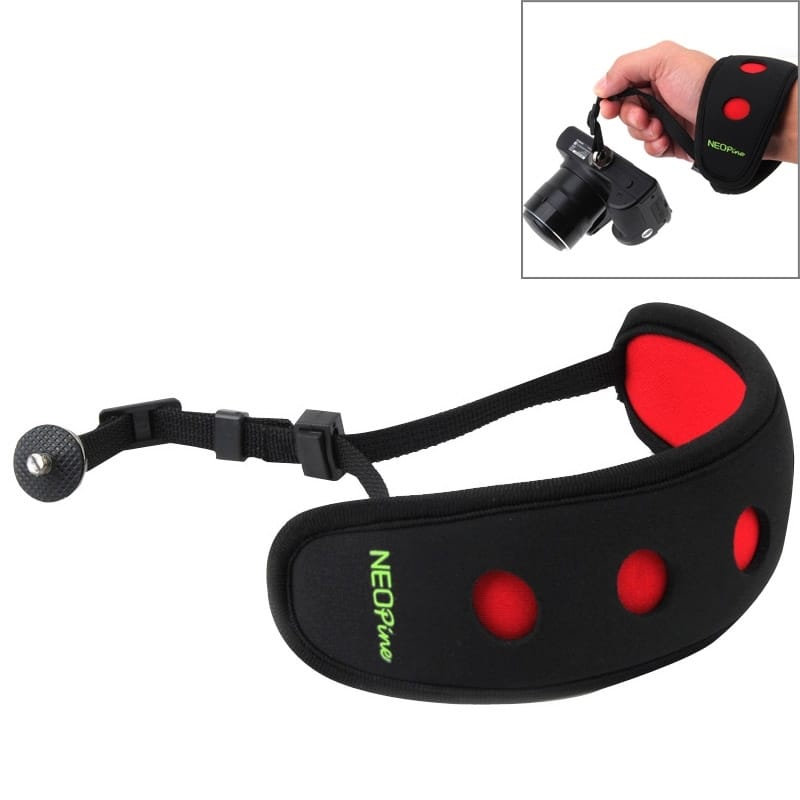 NEOpine Neoprene HS-5 Quick DSLR Camera Wrist Strap with 1/4 inch Screw (Red)