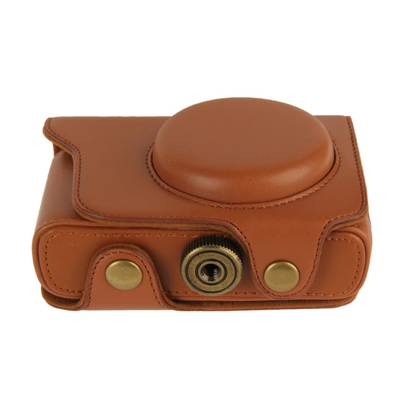 Retro Style Leather Bag with Lanyard for Nikon Coolpix A (Brown)