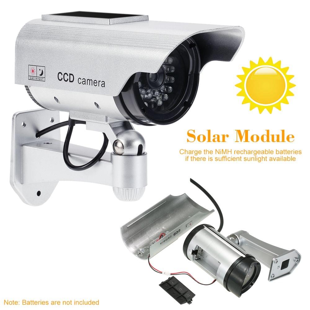 Simulation Bullet Camera Solar Powered Fake Dummy Rainproof