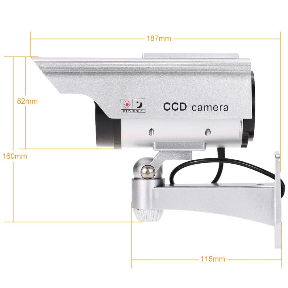 Simulation Bullet Camera Solar Powered Fake Dummy Rainproof
