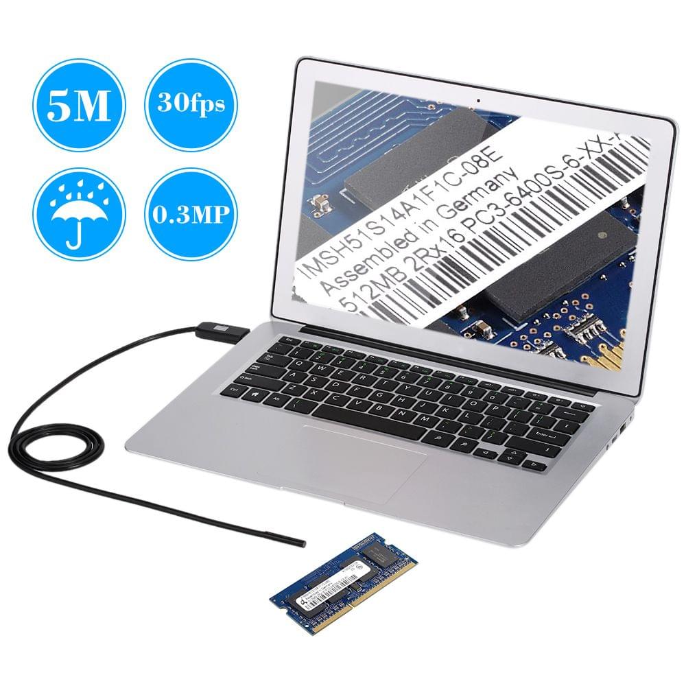 OWSOO  6 LED 7MM Lens Endoscope IP67 Waterproof Inspection - 5M