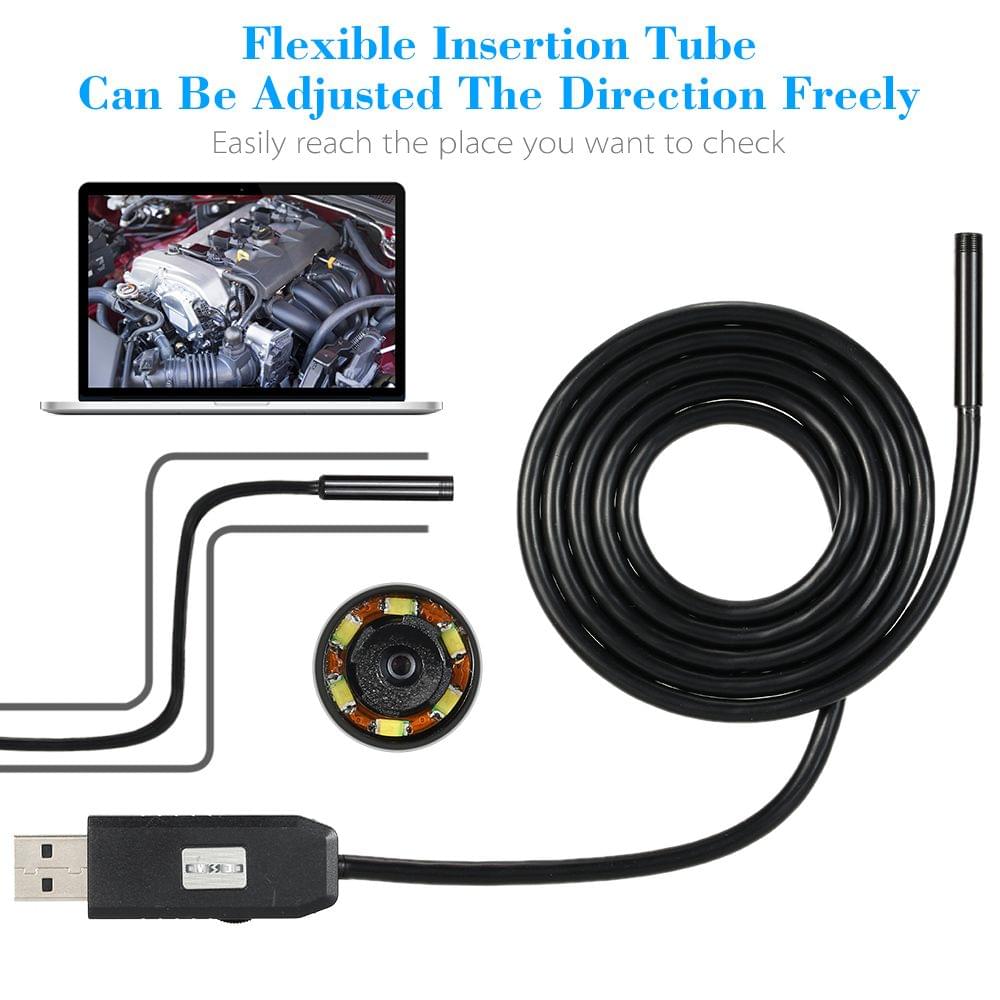 OWSOO  6 LED 7MM Lens Endoscope IP67 Waterproof Inspection - 5M
