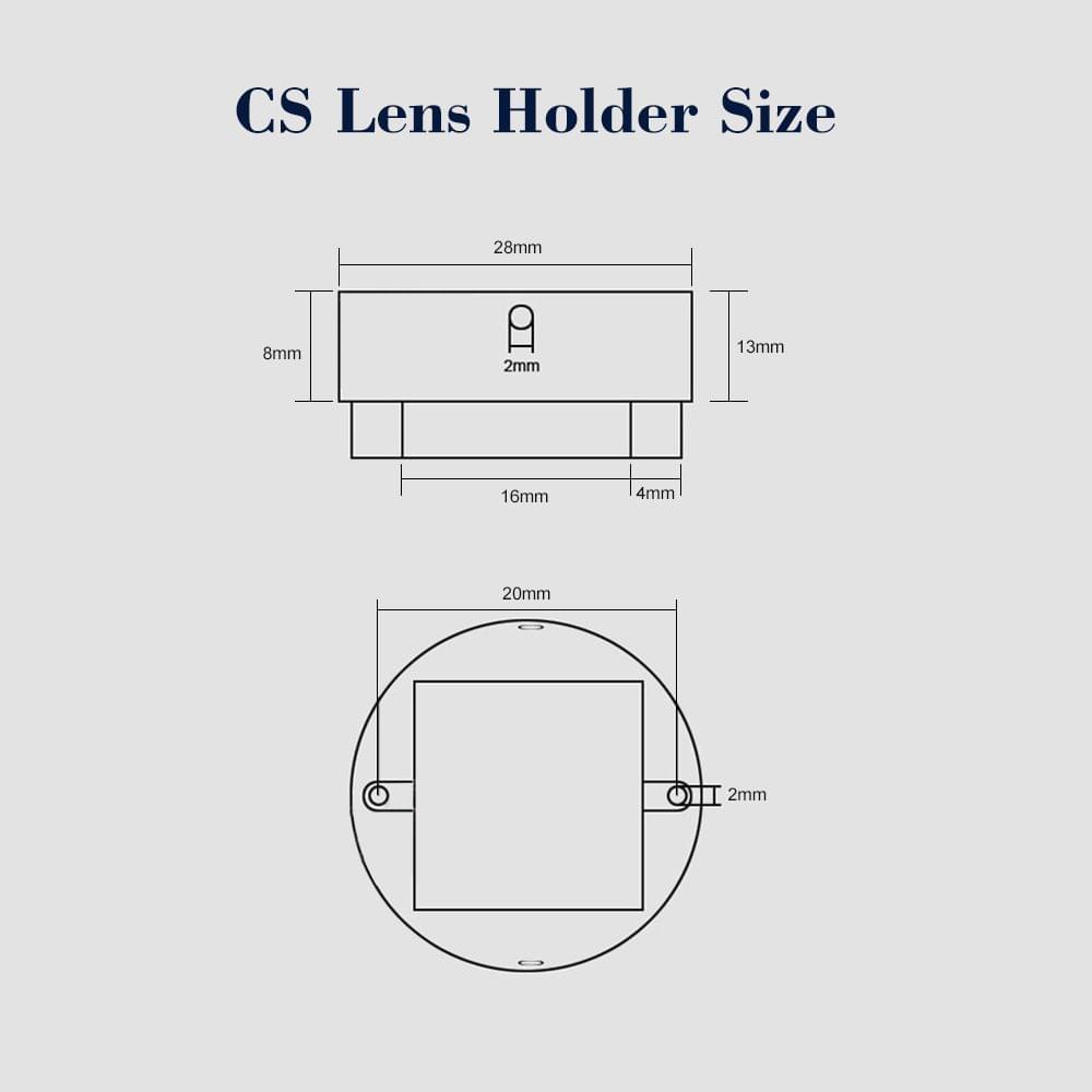 Mixed 1pcs M12 MTV & 1pcs CS Metal Lens Mount CCTV Security