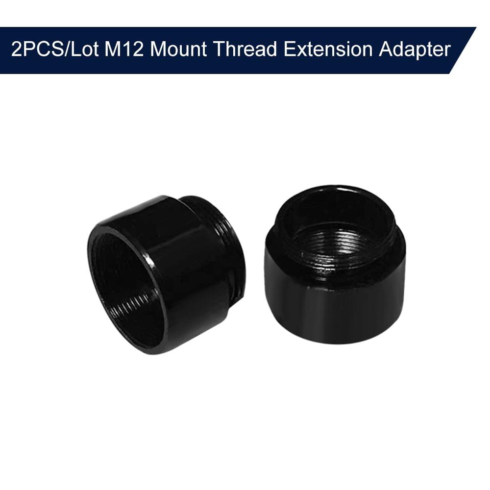 2PCS/Lot M12 Mount Thread Extension Adapter Zinc Alloy - 2pcs