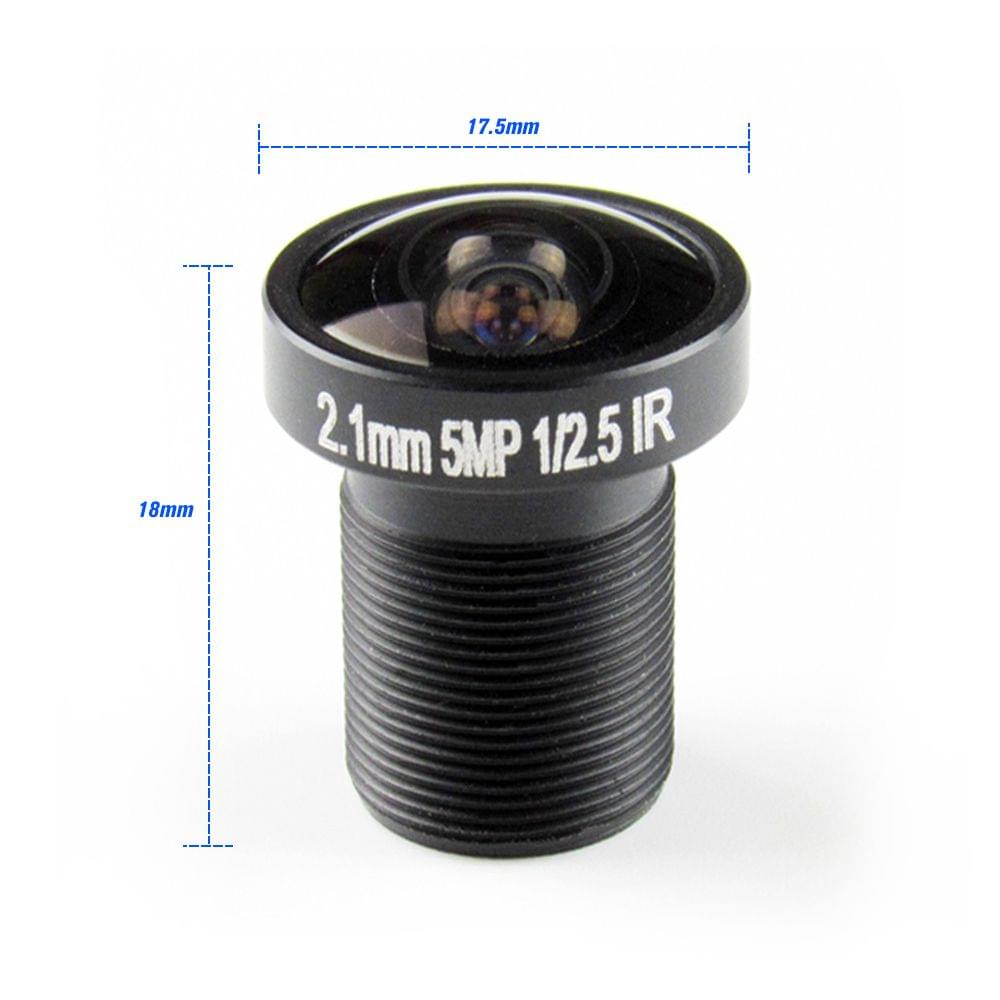 2.1mm Lens Fisheye CCTV Lens 1/2.5" HD 5.0 Megapixel For IP