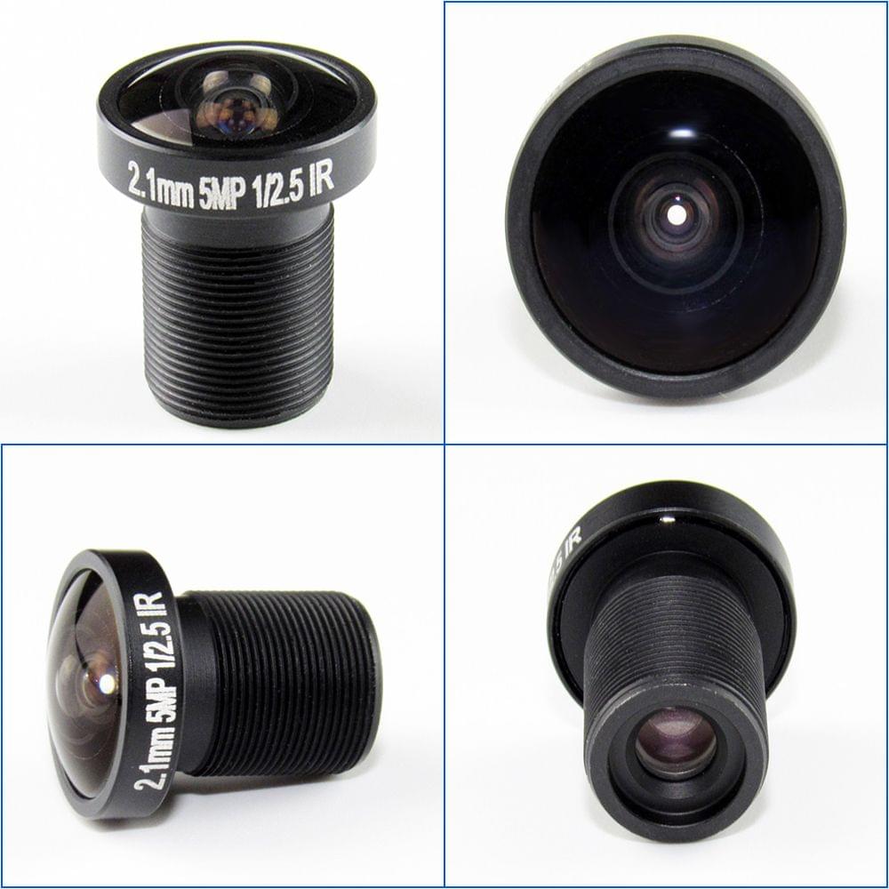 2.1mm Lens Fisheye CCTV Lens 1/2.5" HD 5.0 Megapixel For IP