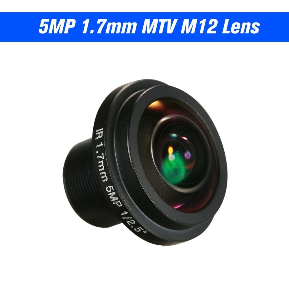 1.7mm Fisheye Lens HD 5.0 Megapixel M12 Mount 1/2.5" F2.0