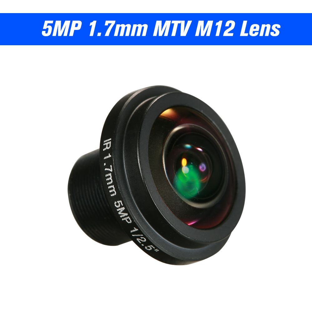 1.7mm Fisheye Lens HD 5.0 Megapixel M12 Mount 1/2.5" F2.0