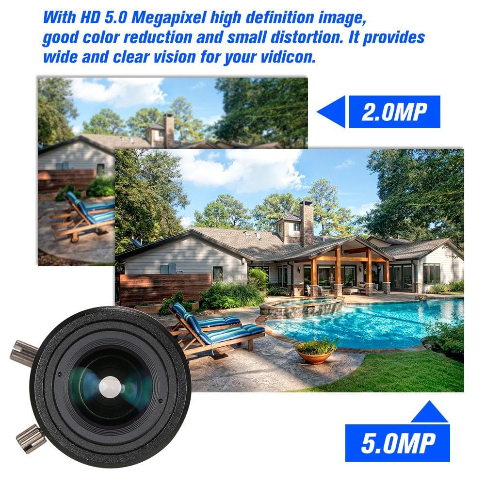 5.0 Megapixel Varifocal 6-22mm CCTV Camera Lens Manual Focus