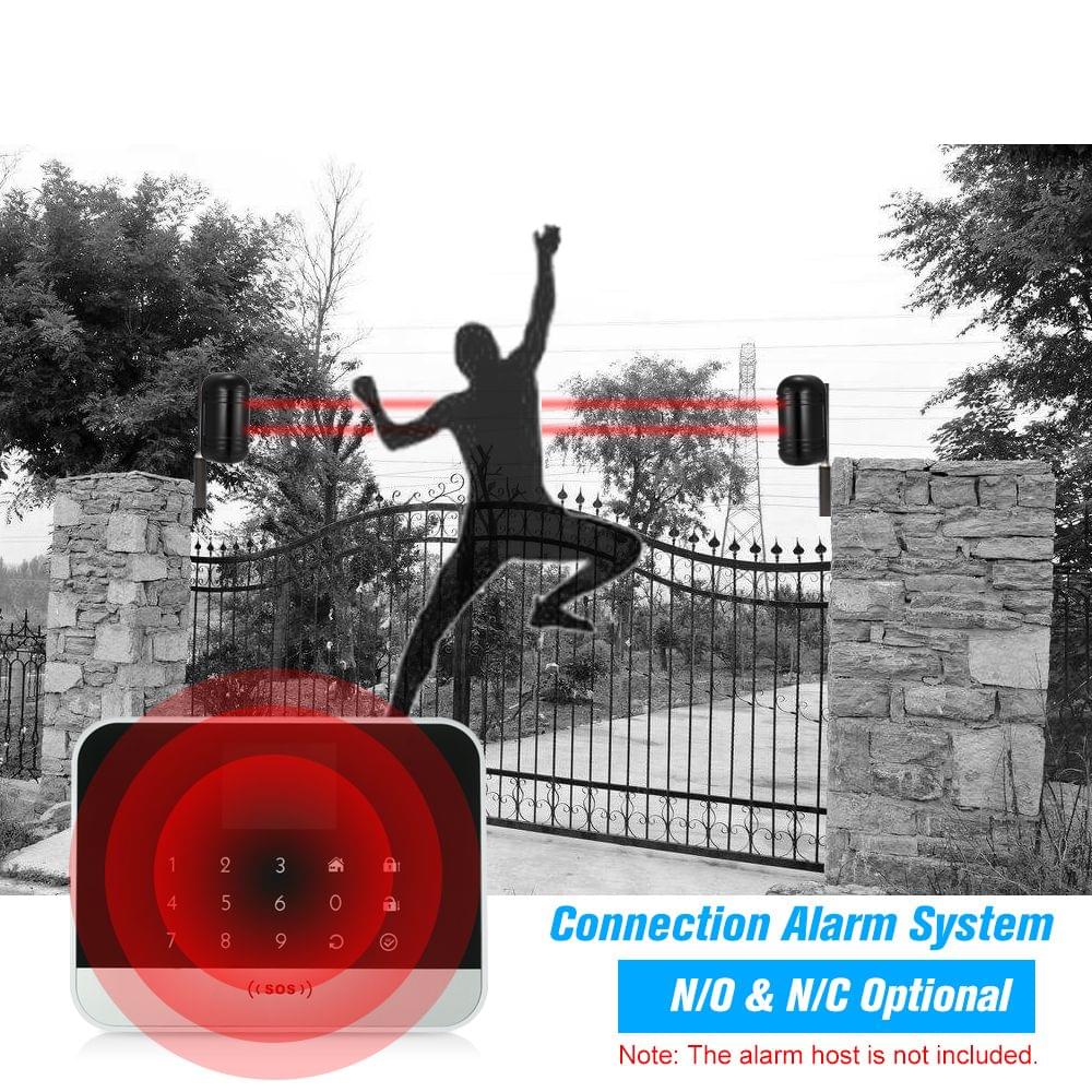 Wired Dual Beam Photoelectric Infrared Sensor Barrier