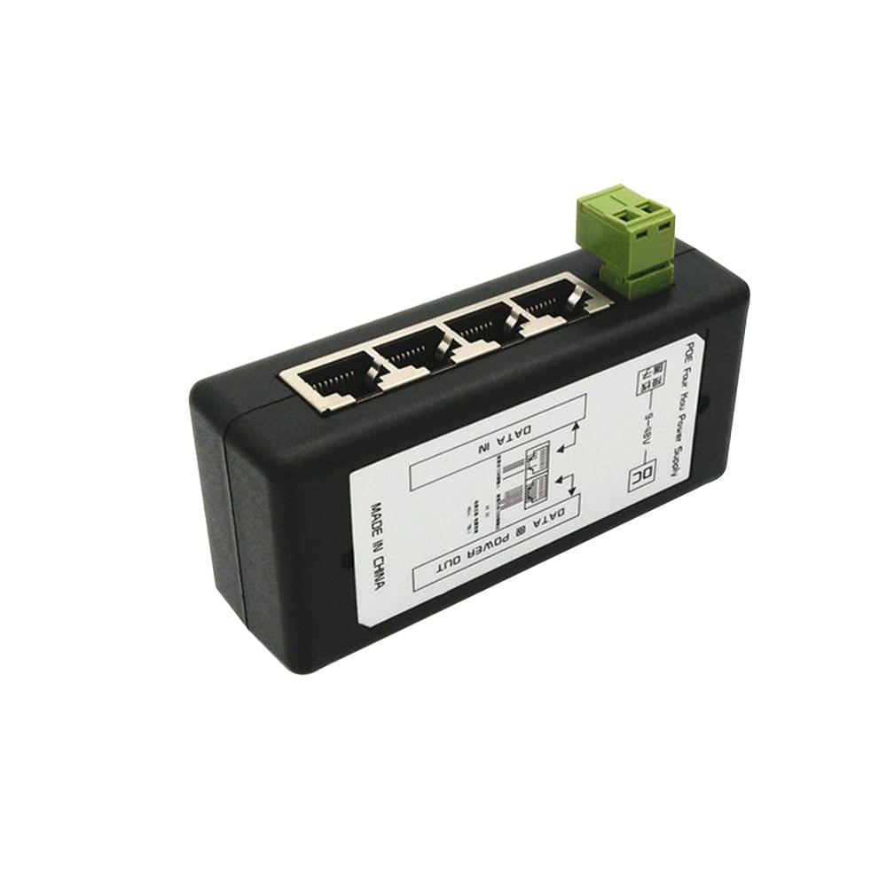 CCTV 4CH PoE Injector Box DC 12V-48V Power Supply for