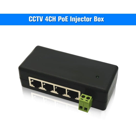 CCTV 4CH PoE Injector Box DC 12V-48V Power Supply for