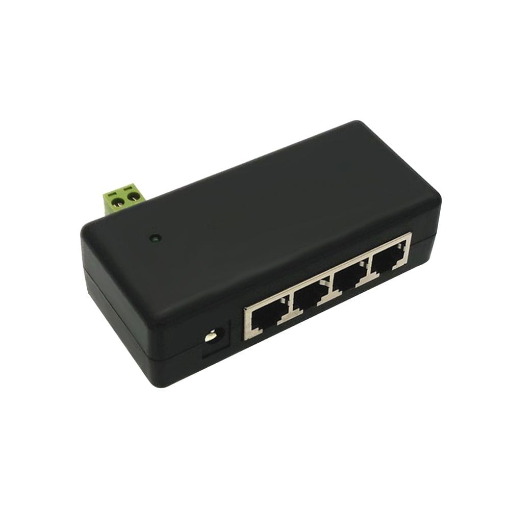 CCTV 4CH PoE Injector Box DC 12V-48V Power Supply for