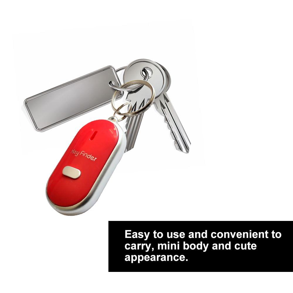 Mini LED Light Anti-lost Whistle Key Finder Flashing Beeping (Random Color)