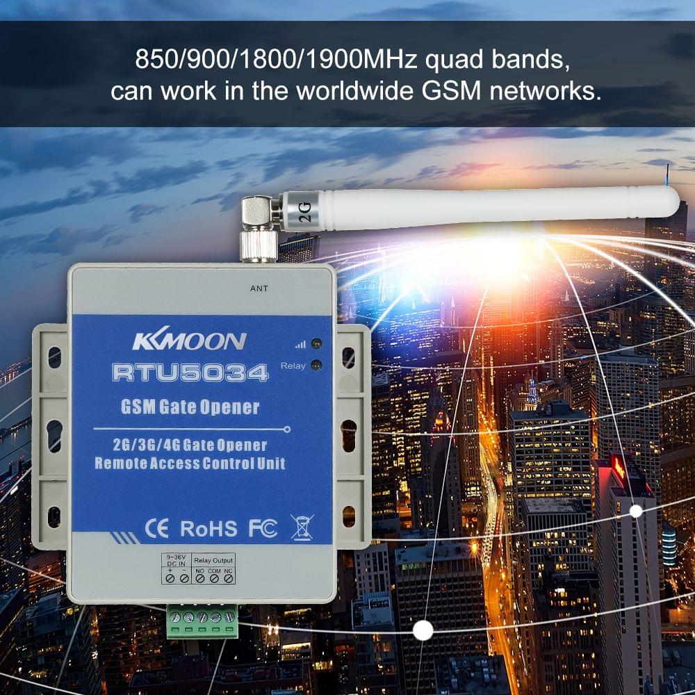 KKmoon? GSM Door Gate Opener Remote Relay Switch Free Call
