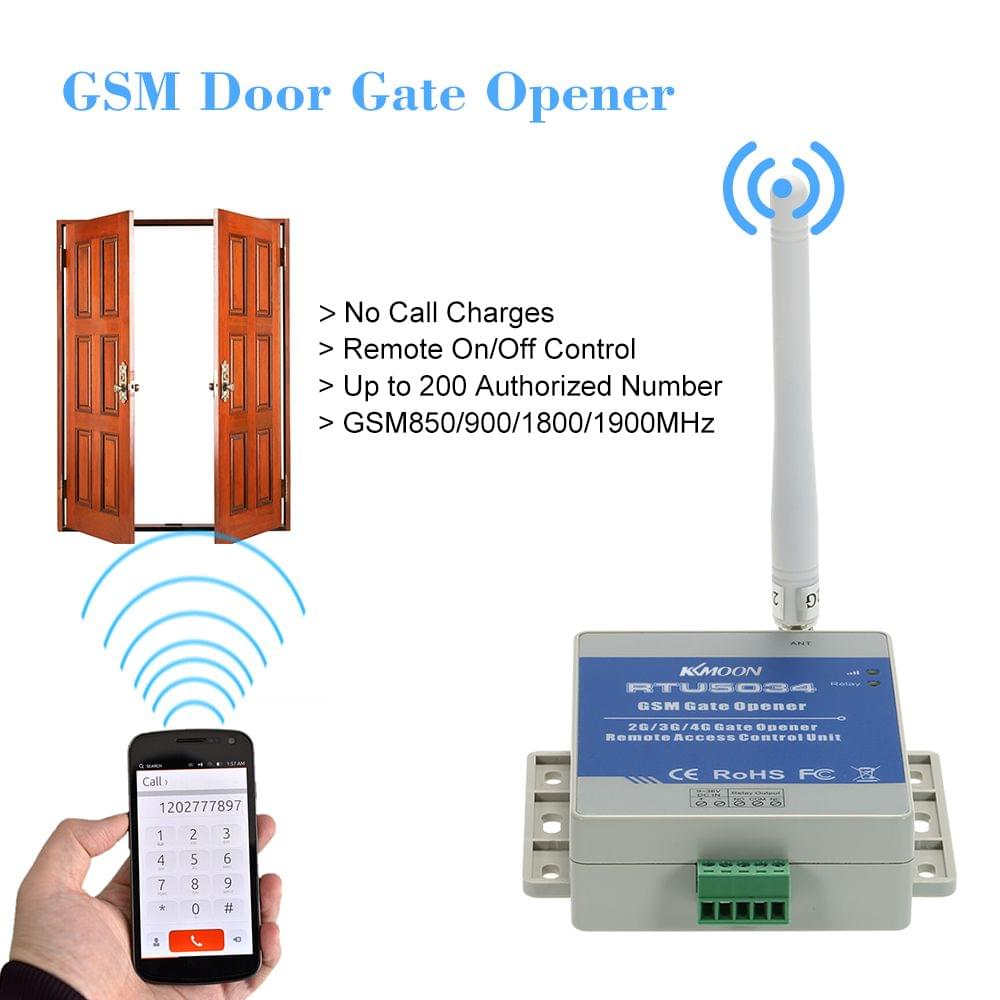 KKmoon? GSM Door Gate Opener Remote Relay Switch Free Call