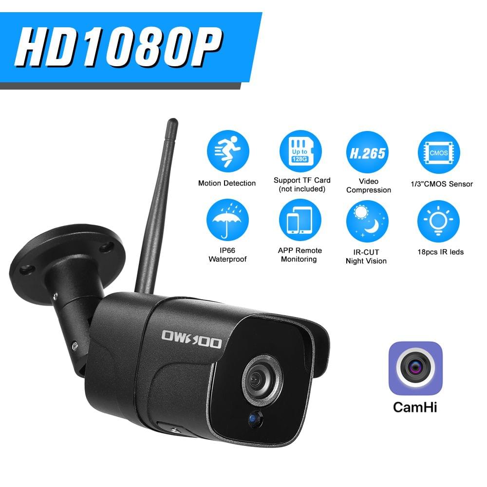 OWSOO CA-830-R WIFI Wireless Security Camera Full HD 1080P - UK Plug