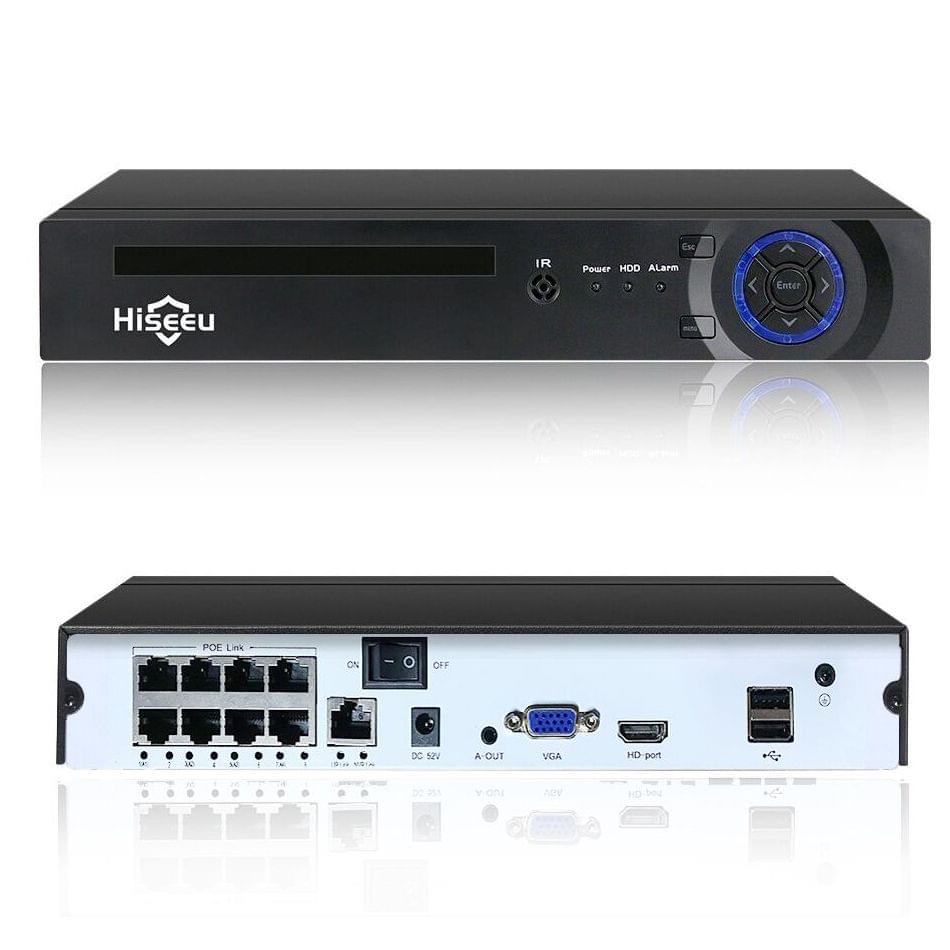 8CH NVR PoE Network Video Recorder Supported 4CH 5MP,8CH - EU Plug