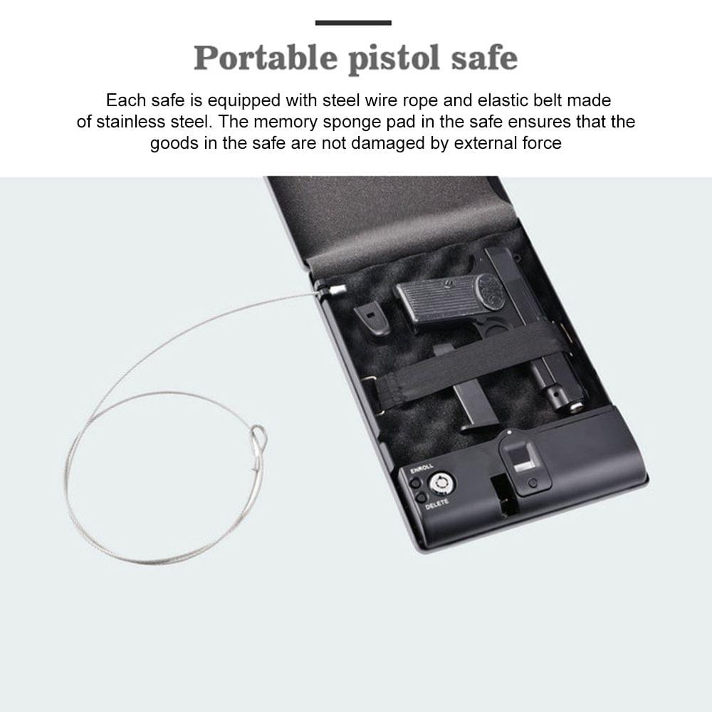 Fingerprint Safes Portable Security Box Car Safebox Pistol