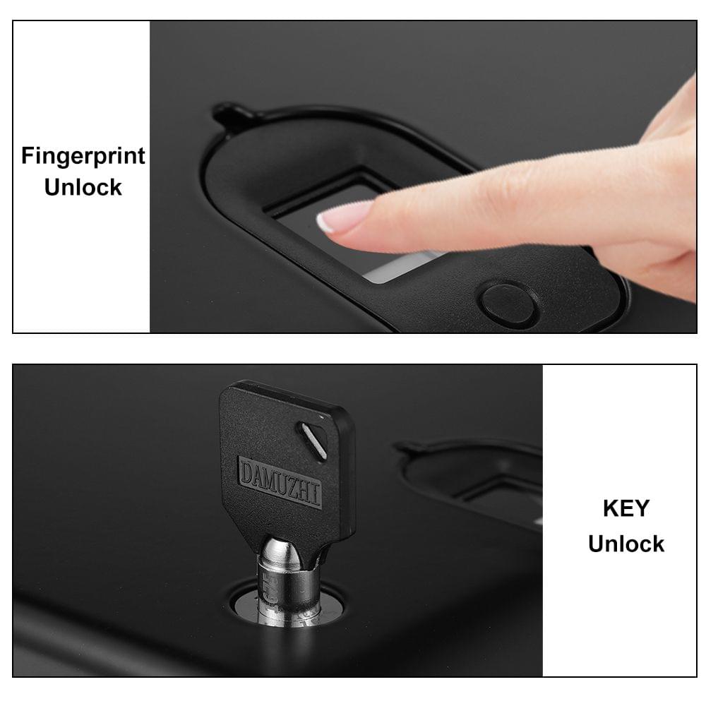 Fingerprint Safes Portable Security Box Car Safebox Pistol
