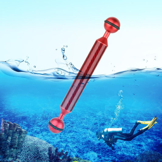 PULUZ  7 inch 17.7cm Length 20.8mm Diameter Dual Balls Carbon Fiber Floating Arm, Ball Diameter: 25mm (Red)