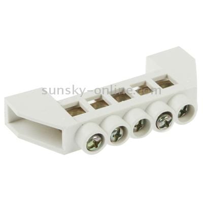 5 Position Plastic Terminal Block Connectors, Cable Diameter: 7mm (Blue)