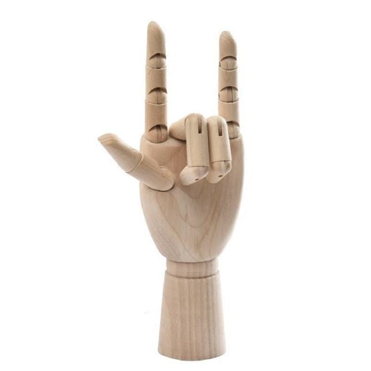 Wooden Doll Hand Joint Movable Hand Model Wooden Hand Art Sketch Tool, Size:10 Inch (Right Hand)