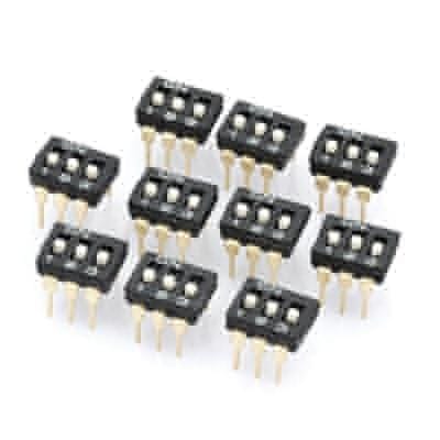 10 pcs 3 Position 6 Pin Dip Switch