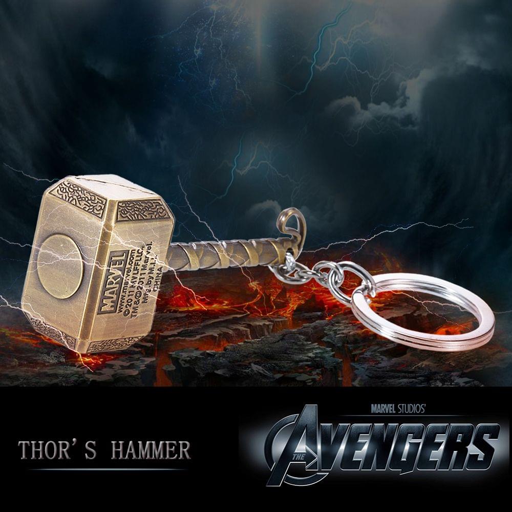 Marvel Comics The Avengers Key Ring Thor's Hammer Metal Key