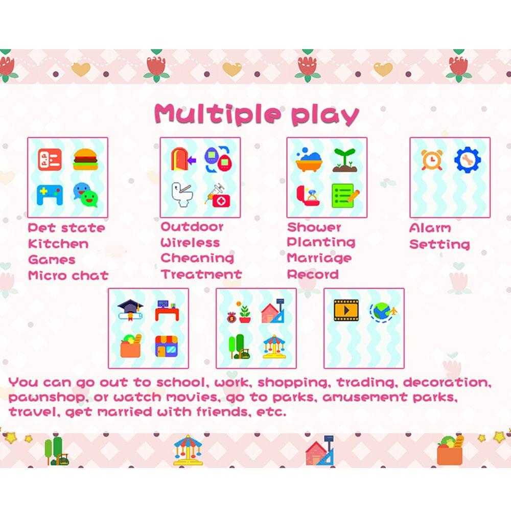 Cartoon Electronic Pet Handheld Virtual Pet Kids Toy Gift
