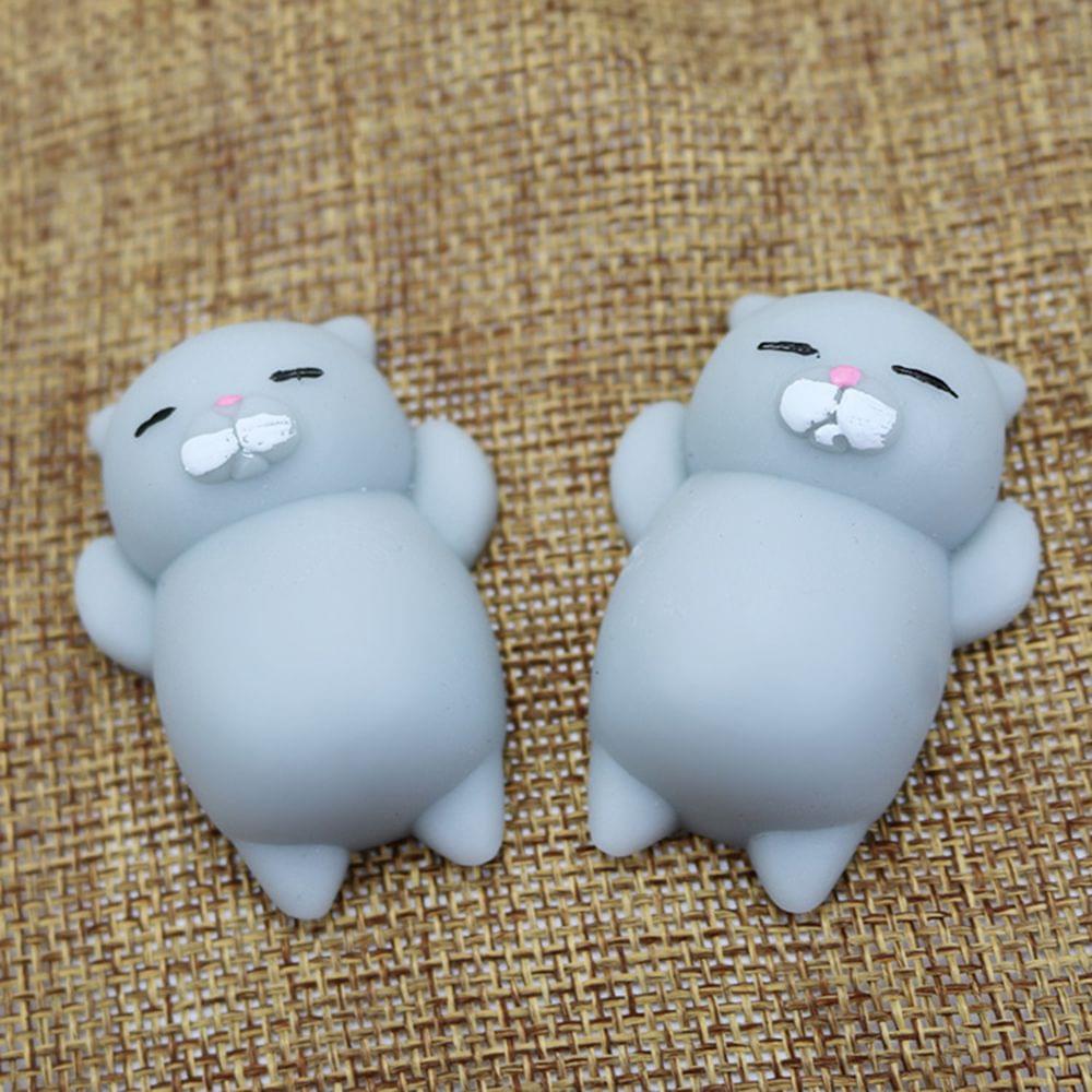 Grey Cat Colorful Adorable Cute Animal Hand Wrist Squeezing - 13