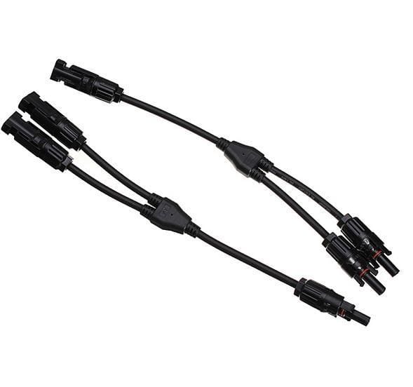 1 Pair MC4 Branch Y Adapter Connectors M/M/F and F/F/M for Solar Panels Cable (mc4)