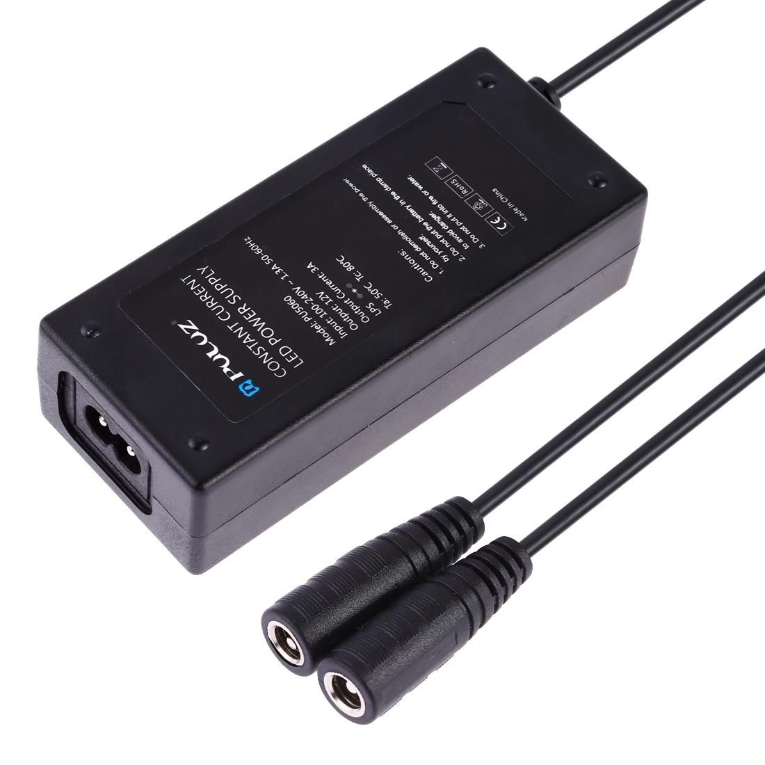 PULUZ Constant Current LED Power Supply Power Adapter for 60cm Studio Tent, AC 100-240V to DC 12V 3A (EU Plug)