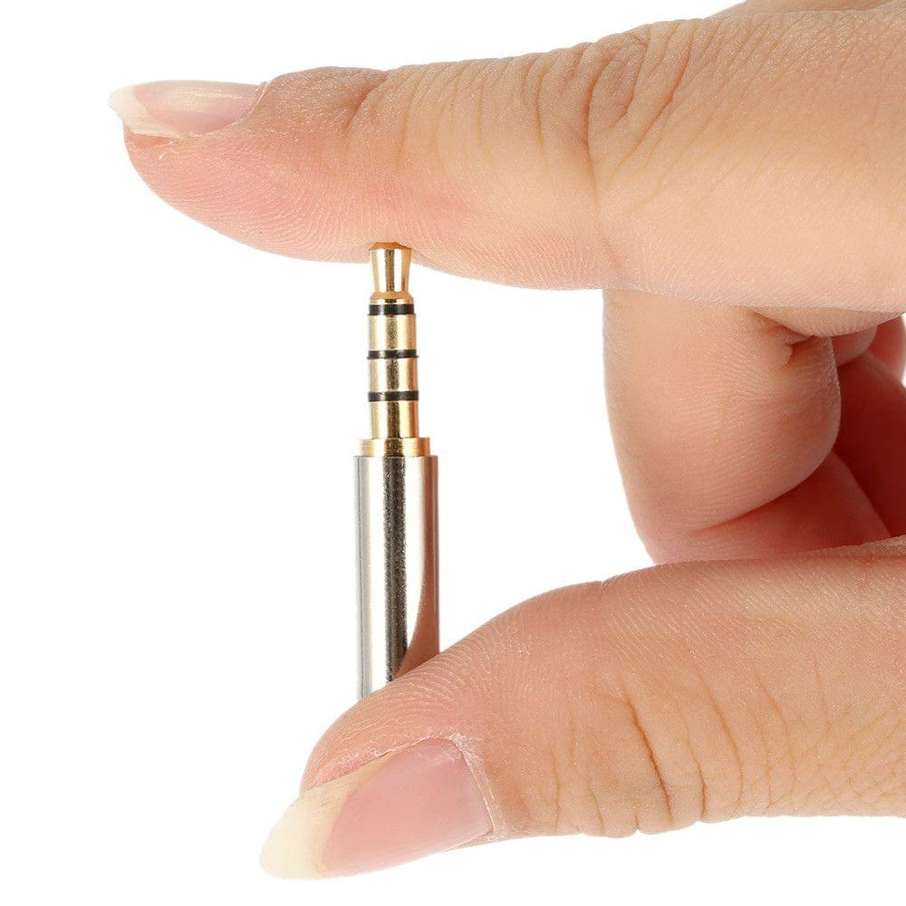 Gold 2.5 mm Female to 3.5 mm Male Audio Stereo Headphone