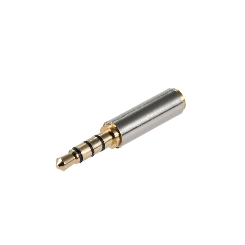 Gold 2.5 mm Female to 3.5 mm Male Audio Stereo Headphone