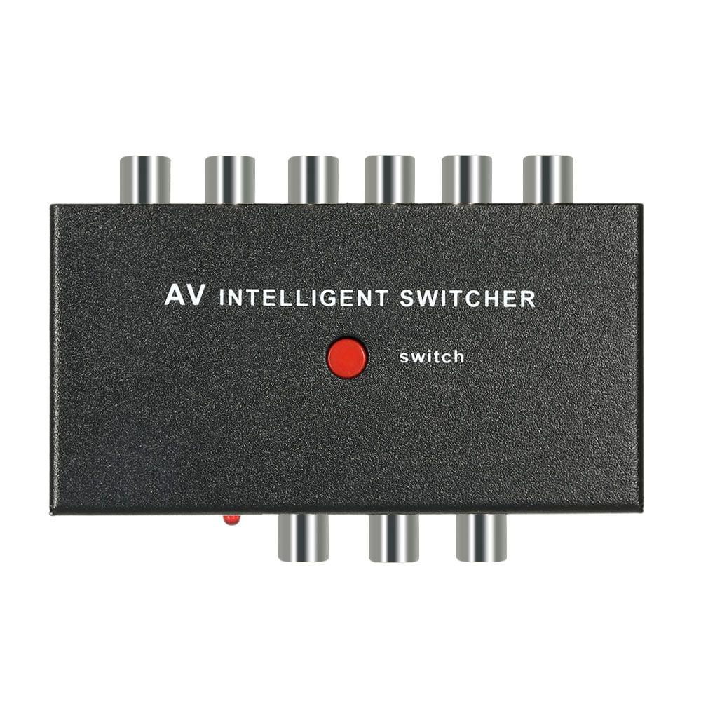Portable AV Intelligent Switcher 2 to 1 Channel RCA Audio