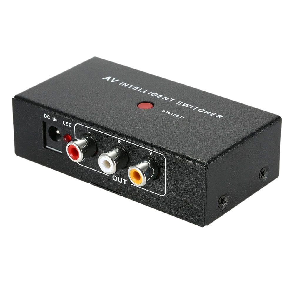 Portable AV Intelligent Switcher 2 to 1 Channel RCA Audio