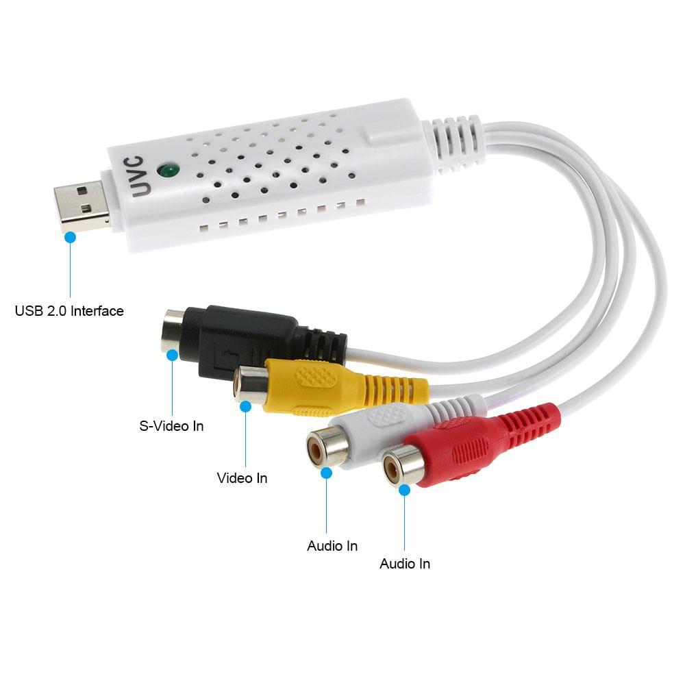 USB 2.0 Video Audio Capture Card HD Video Converter Adapter