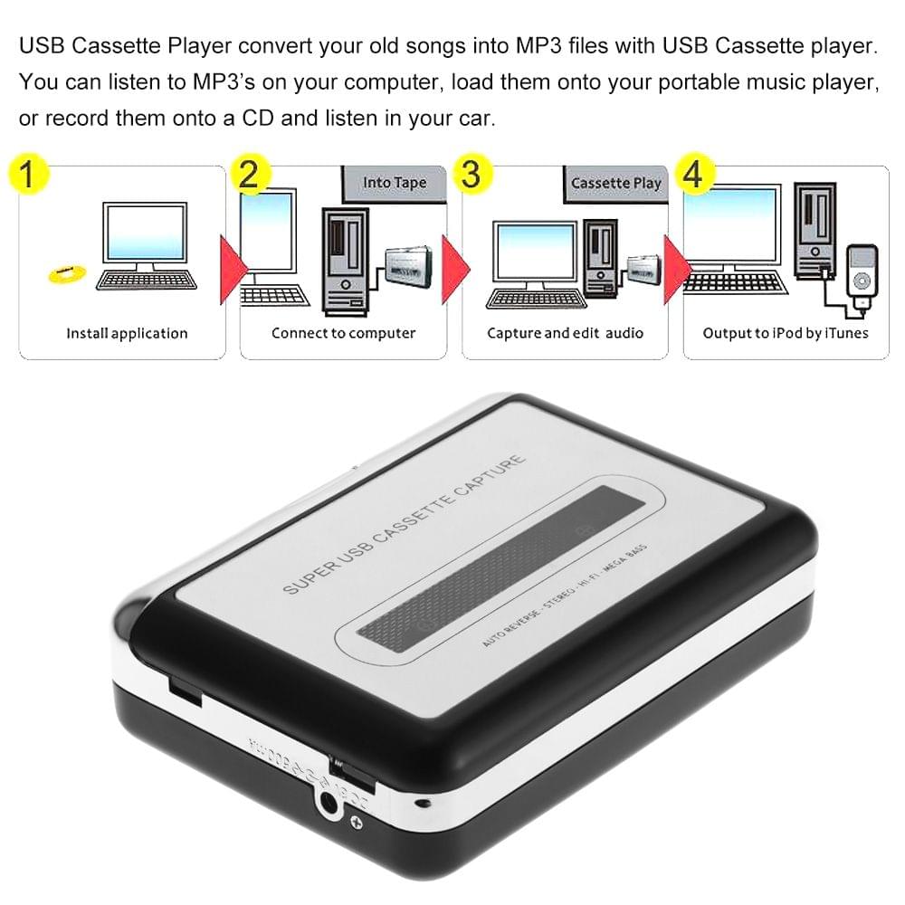 ezcap USB Cassette Capture  Cassette Tape-to-MP3 Converter