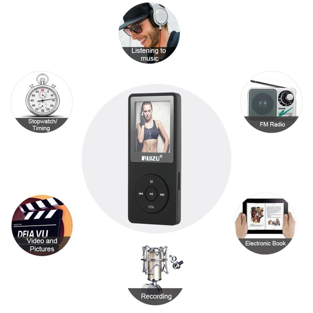 Uniqkart X02 8GB 1.8in MP3 MP4 Player HiFi Lossless Sound