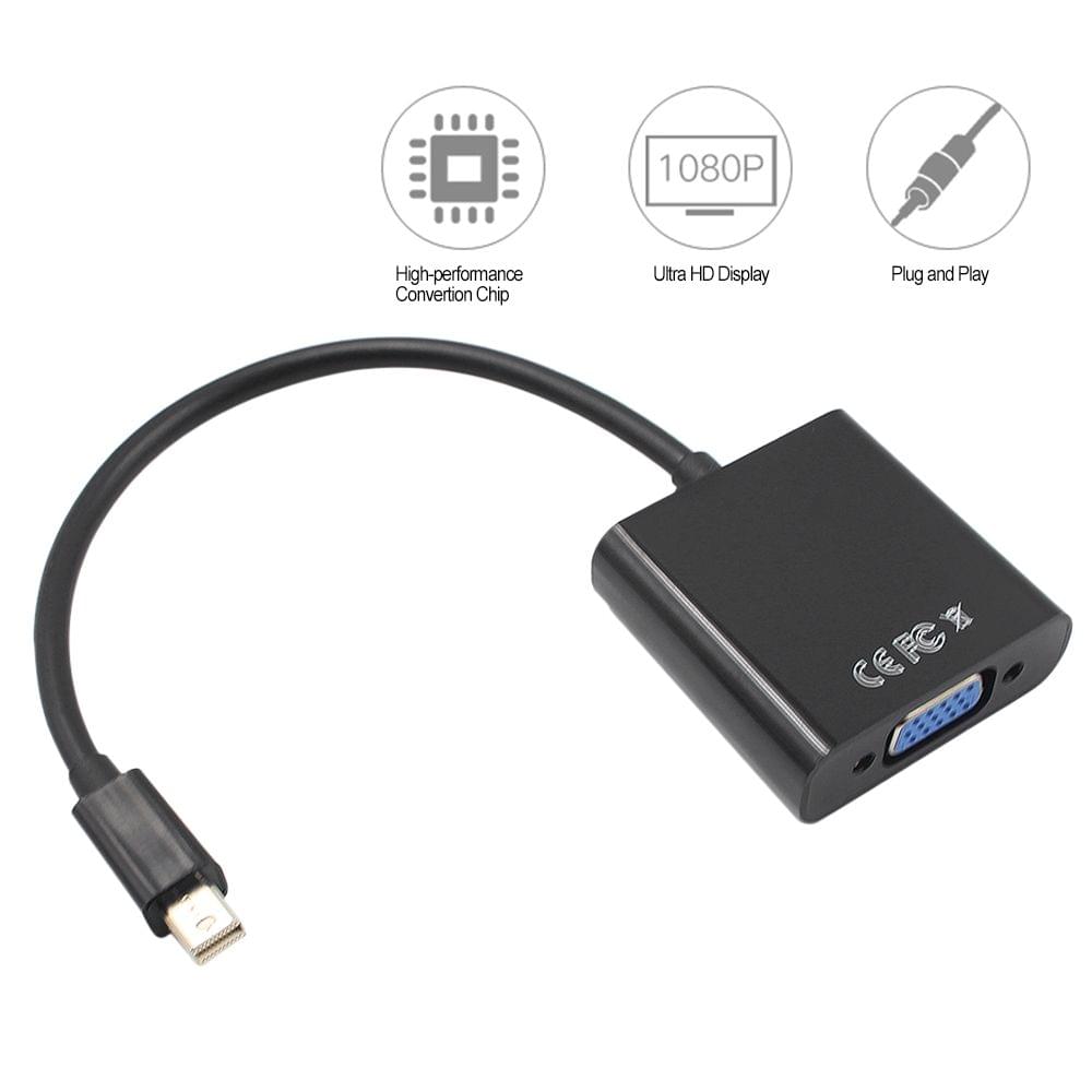 Mini DP to VGA Converter Male DisplayPort Port to VGA Female