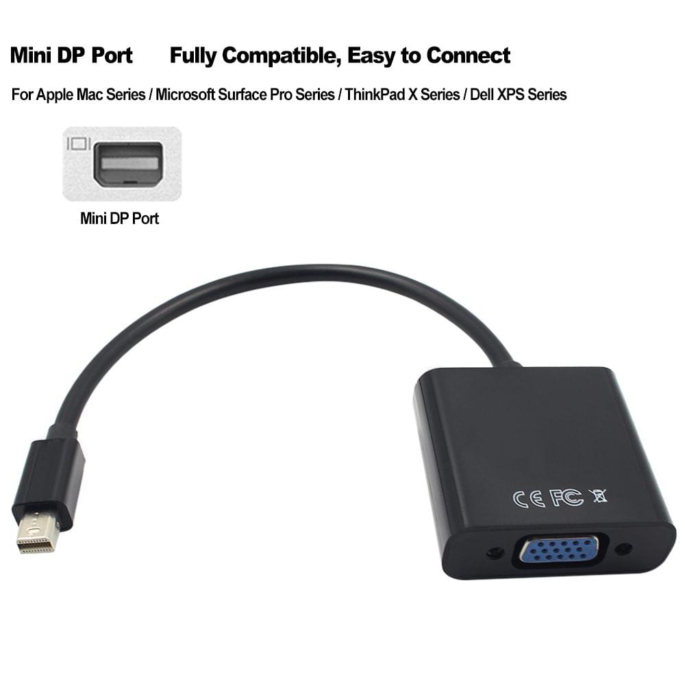 Mini DP to VGA Converter Male DisplayPort Port to VGA Female