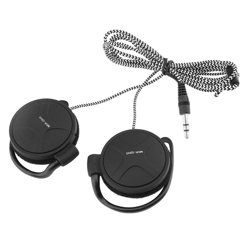 3.5mm Wired Gaming Headset On-Ear Sports Headphones Ear-hook (Black)