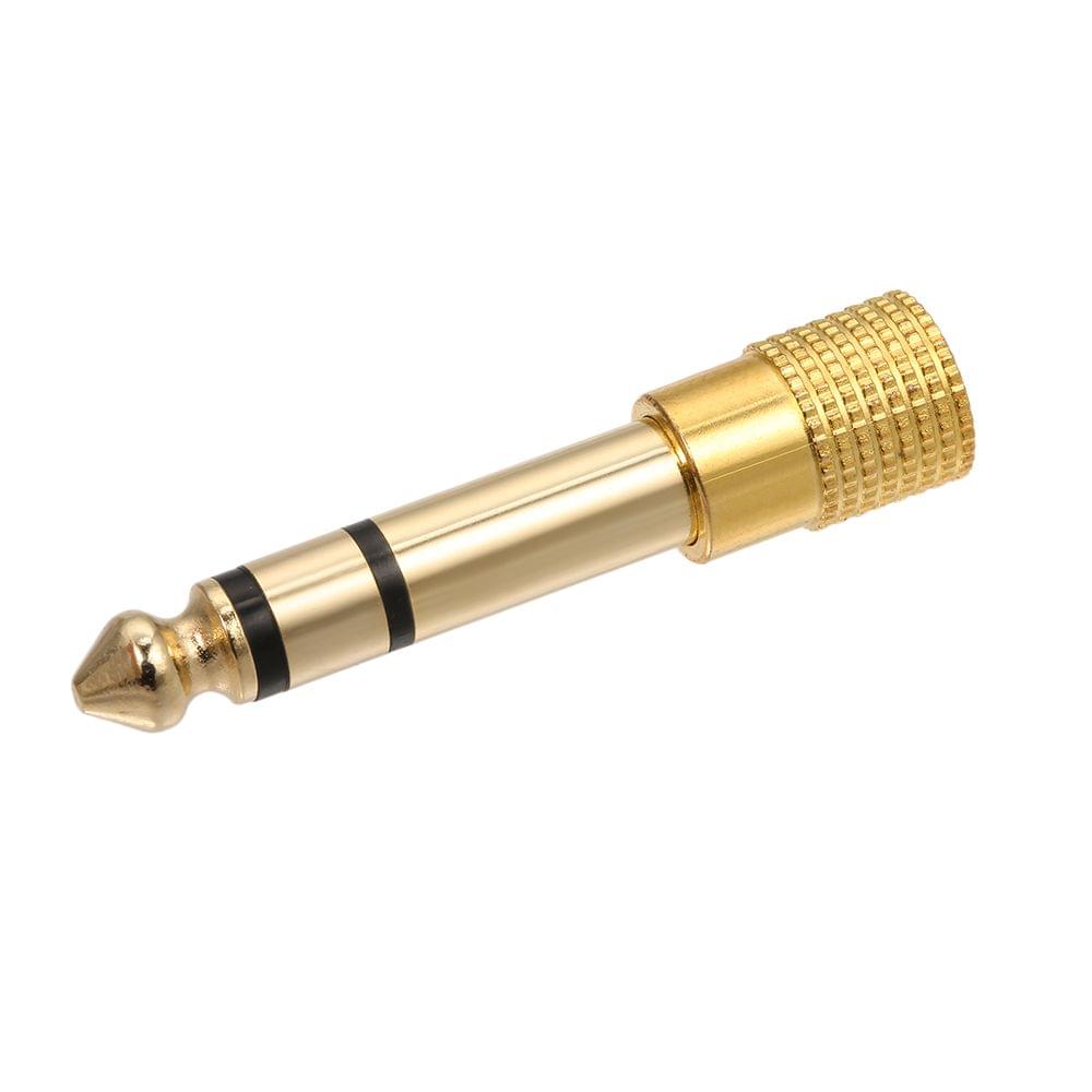 5PCS Audio Jack Adapter 6.35mm Male 3.5mm Female Stereo Jack